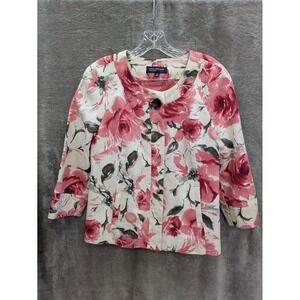 Floral‎ Jacket Women's 10 Colorful Coquette Soft Girl Twee Coastal Grandma READ